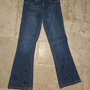 Wallflower Kids Denim Jeans with Embroidered Flowers